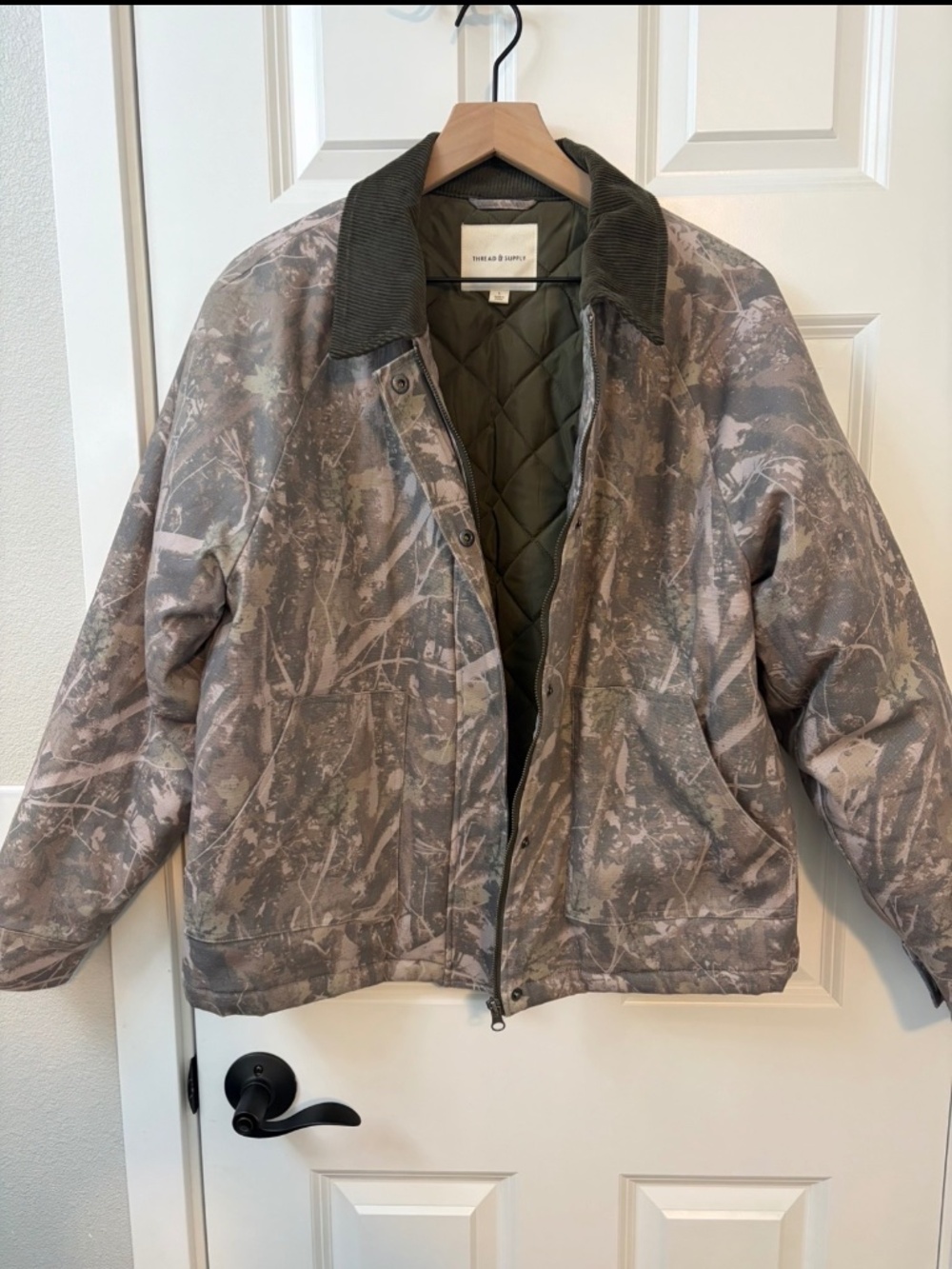 Thread and Supply camo barn jacket
